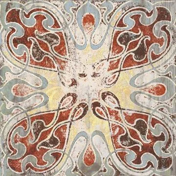 Moroccan pattern mosaic ceramic decoration tile. Stock Photos