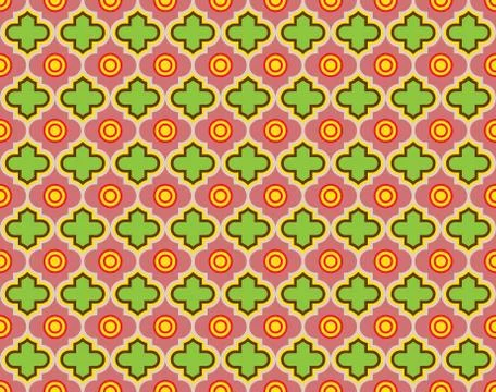 Moroccan Quatrefoil Seamless Pattern Mosaic Ogee Vector 스톡 일러스트