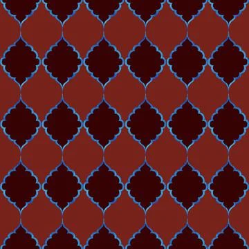 Moroccan scandinavian oriental pattern Illustrazione stock