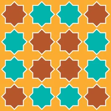 Moroccan seamless pattern, Morocco. Patchwork mosaic with traditional folk ge Stockillustratie