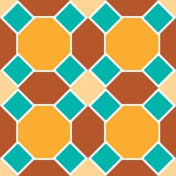 Moroccan seamless pattern, Morocco. Patchwork mosaic with traditional folk ge 库存插图