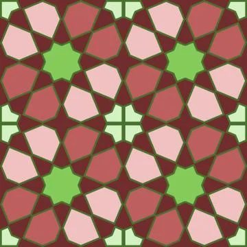 Moroccan seamless pattern, Morocco. Patchwork mosaic traditional folk geometr Stock Illustration