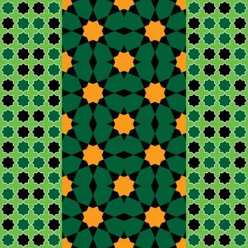 Moroccan seamless pattern, Morocco. Patchwork mosaic traditional folk geometr イラスト素材