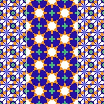 Moroccan seamless pattern, Morocco. Patchwork mosaic traditional folk geometr Stockillustratie