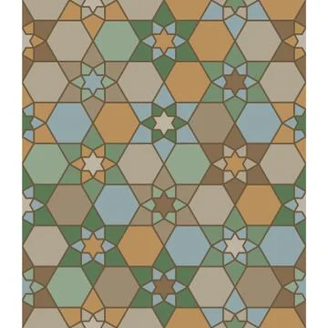 Moroccan seamless pattern with star and hexagon background Stock Illustration