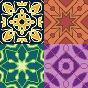 Moroccan seamless patterns Stock Illustration