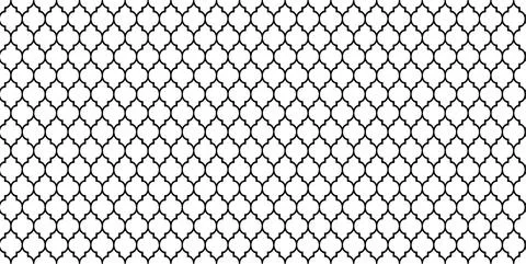 Moroccan Seamless Pattern.Traditional pattern with white and black mosaic. Illustrazione stock