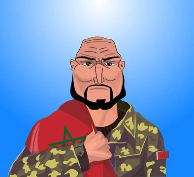 Moroccan soldier Stock Illustration