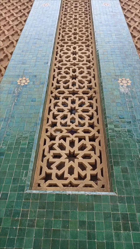Moroccan Stone Carving Art Stock Footage 334033253