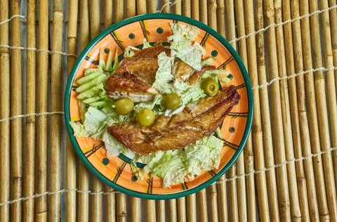 Moroccan-style mackerel Stock Photos