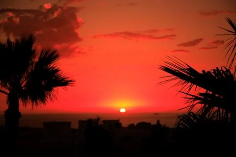 Moroccan sunset Stock Photos