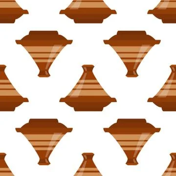 Moroccan tajine seamless Stock Illustration
