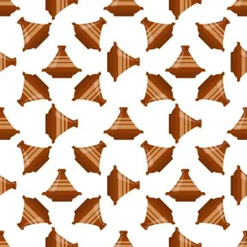 Moroccan tajine seamless Stock Illustration