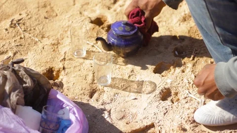 Moroccan tea  Stock Footage 125420264