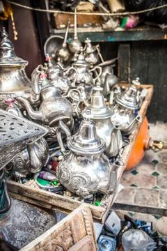 Moroccan teapots Stock Photos