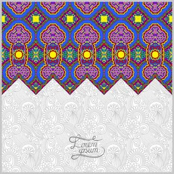 Moroccan template with place for your text Illustrazione stock