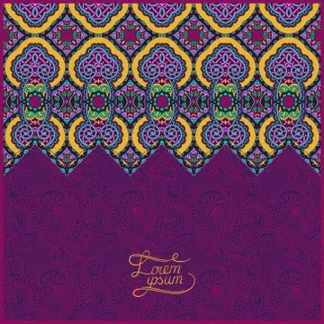 Moroccan template with place for your text Stock Illustration