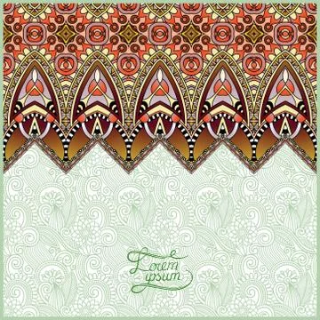 Moroccan template with place for your text Stock Illustration