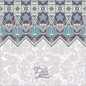 Moroccan template with place for your text Illustrazione stock