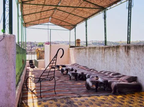 Moroccan terrace Stock Photos
