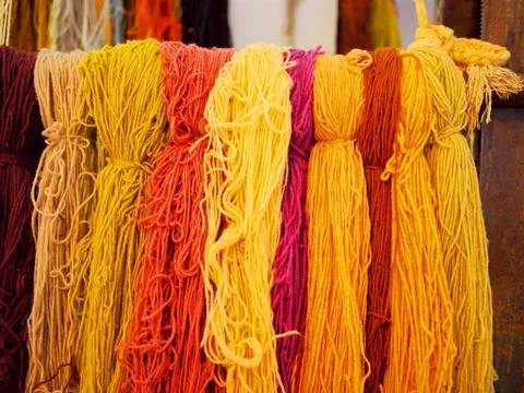 Moroccan threads in rabat Stock Photos