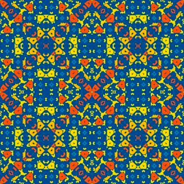 Moroccan tile - bright colored seamless pattern. Stock Illustration