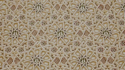 Moroccan Tile Design: Intricate Geometric Patterns of Islamic Art Stock Footage 313500742