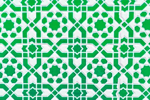 Moroccan tile, traditional pattern on wall, background Stock Photos