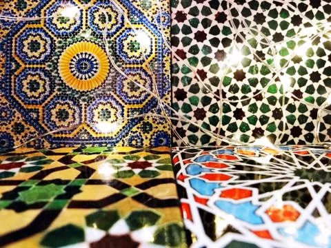 Moroccan Tiles and Lights Stock Photos