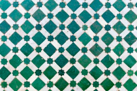 Moroccan tiles with traditional arabic patterns, ceramic tiles patterns 스톡 일러스트