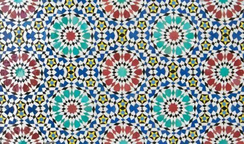 Moroccan vintage tile background Stock Illustration