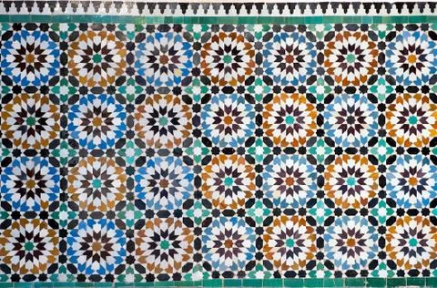 Moroccan vintage tile background Stock Photos