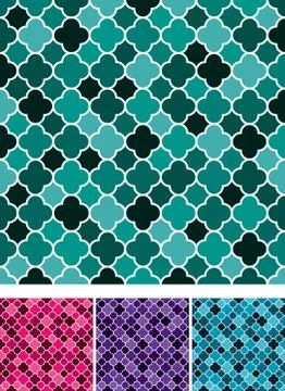 Moroccan weave pattern set in vector format. Stock Illustration