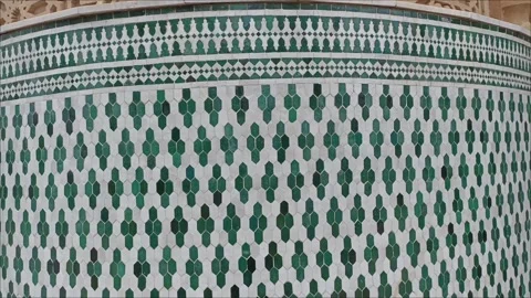 Moroccan Zellige Mosaic Pattern Stock Footage 334033241