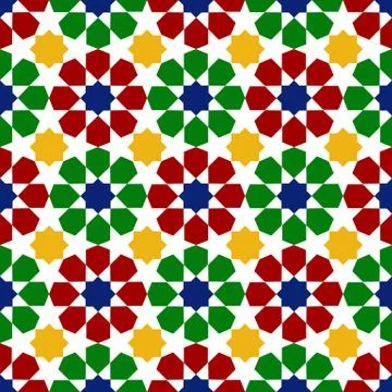 Moroccan zellige seamless Stock Illustration