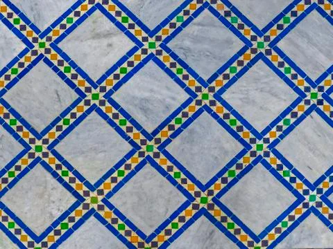 Moroccan Zellige Tile Pattern Stock Photos