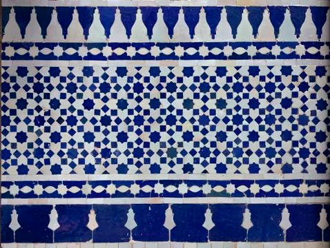 Moroccan Zellige Tile Pattern Stock Photos