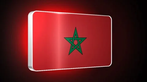 Morocco 3d flag Stock Footage 7753556