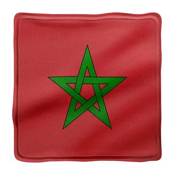 Morocco 3d flag Stock Illustration