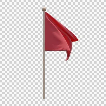 Morocco 3d illustration flag on pole. Wood flagpole Illustration