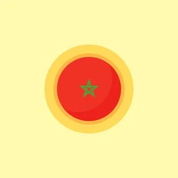 Morocco - Circular Flag Stock Illustration