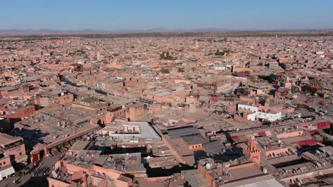 Morocco city Marrakech,aerial view, 2022 Stock Footage 200975452