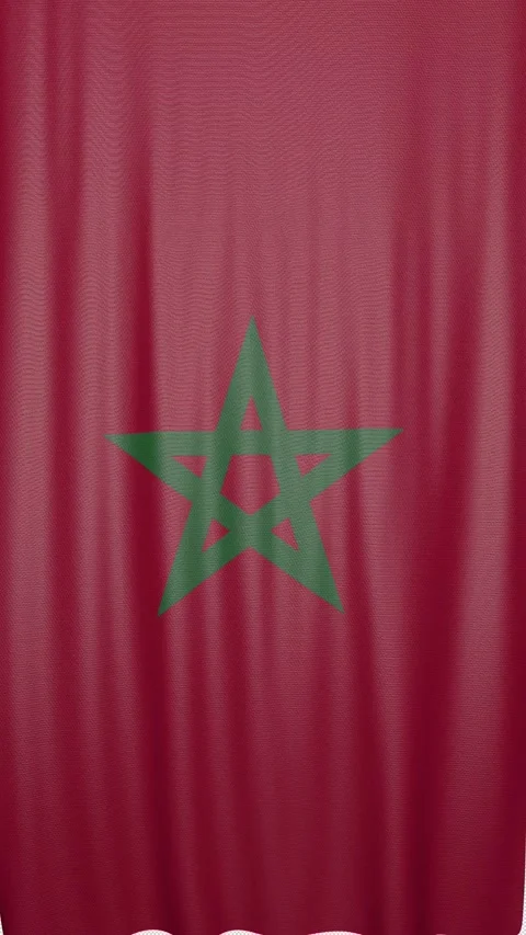 MOROCCO Curtain Flag Animation Transition,  Stock-Footage 336364486