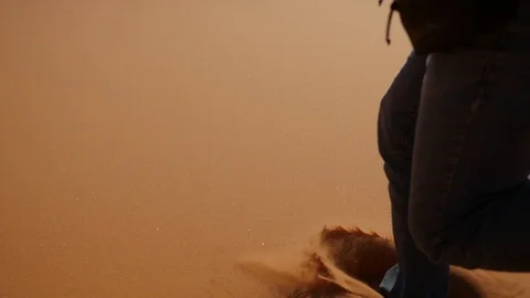 Morocco Desert Running Video stock 88637694
