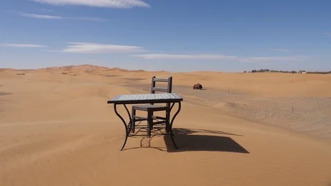 Morocco Desert Table Video stock 88637787