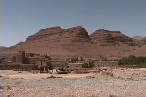 Morocco Desert village Video stock 465629