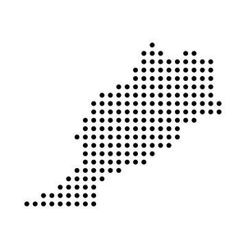 Morocco dotted vector map Stock Illustration