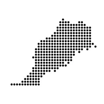 Morocco dotted vector map Stock Illustration