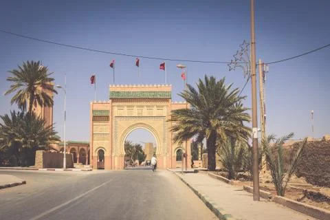 Morocco, Erfoud, Desert Gate Stock Photos