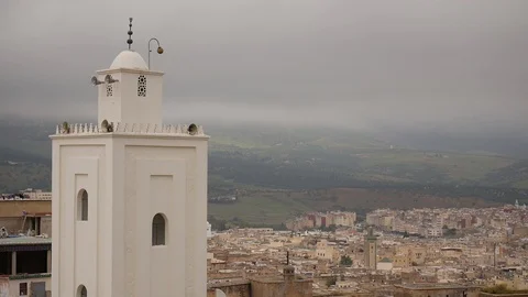 Morocco Fez City Tower Video stock 88636424